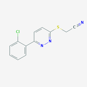 2-((6-(2-Chlorophenyl)pyridazin-3-yl)thio)acetonitrile