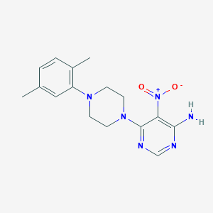 6-(4-(2,5-Dimethylphenyl)piperazin-1-yl)-5-nitropyrimidin-4-amine