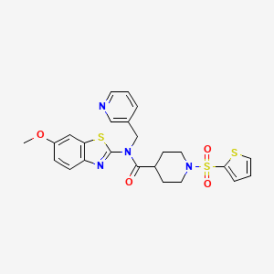 N-(6-methoxybenzo[d]thiazol-2-yl)-N-(pyridin-3-ylmethyl)-1-(thiophen-2-ylsulfonyl)piperidine-4-carboxamide