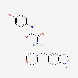 N1-(4-methoxyphenyl)-N2-(2-(1-methylindolin-5-yl)-2-morpholinoethyl)oxalamide