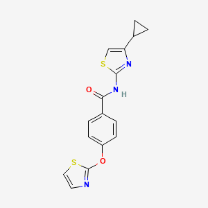 N-(4-cyclopropyl-1,3-thiazol-2-yl)-4-(1,3-thiazol-2-yloxy)benzamide