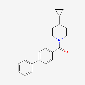 molecular formula C21H23NO B2372068 (4-Cyclopropylpiperidin-1-yl)-(4-phenylphenyl)methanone CAS No. 2320923-39-3
