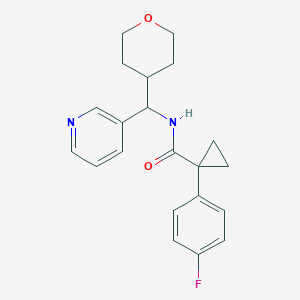 1-(4-fluorophenyl)-N-(pyridin-3-yl(tetrahydro-2H-pyran-4-yl)methyl)cyclopropanecarboxamide