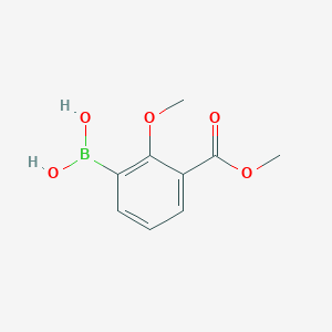molecular formula C9H11BO5 B2372076 2-Methoxy-3-(methoxycarbonyl)phenylboronic acid CAS No. 1332637-14-5