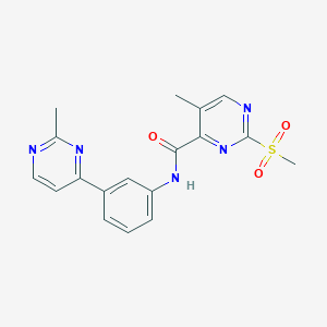 5-Methyl-N-[3-(2-methylpyrimidin-4-yl)phenyl]-2-methylsulfonylpyrimidine-4-carboxamide