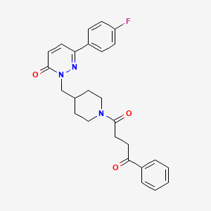 1-(4-{[3-(4-Fluorophenyl)-6-oxo-1,6-dihydropyridazin-1-yl]methyl}piperidin-1-yl)-4-phenylbutane-1,4-dione