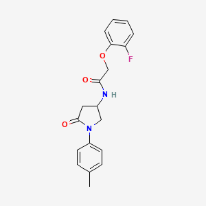molecular formula C19H19FN2O3 B2372091 2-(2-氟苯氧基)-N-(5-氧代-1-(对甲苯基)吡咯啉-3-基)乙酰胺 CAS No. 905677-57-8