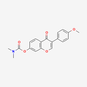 molecular formula C19H17NO5 B2372096 3-(4-methoxyphenyl)-4-oxo-4H-chromen-7-yl dimethylcarbamate CAS No. 858754-07-1