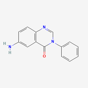 molecular formula C14H11N3O B2372097 6-Amino-3-phenylquinazolin-4-one CAS No. 958-16-7