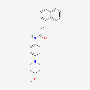 N-(4-(4-methoxypiperidin-1-yl)phenyl)-3-(naphthalen-1-yl)propanamide