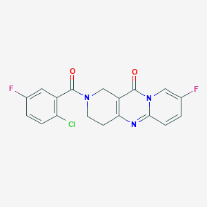 molecular formula C18H12ClF2N3O2 B2372106 2-(2-chloro-5-fluorobenzoyl)-8-fluoro-3,4-dihydro-1H-dipyrido[1,2-a:4',3'-d]pyrimidin-11(2H)-one CAS No. 2034508-30-8