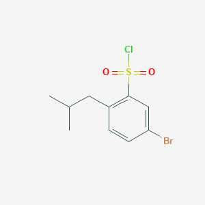 molecular formula C10H12BrClO2S B2372110 5-Bromo-2-(2-methylpropyl)benzenesulfonyl chloride CAS No. 2490404-45-8