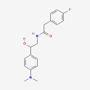 molecular formula C18H21FN2O2 B2372111 N-(2-(4-(dimethylamino)phenyl)-2-hydroxyethyl)-2-(4-fluorophenyl)acetamide CAS No. 1421509-93-4