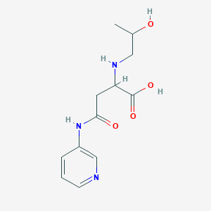 molecular formula C12H17N3O4 B2372113 2-((2-Hydroxypropyl)amino)-4-oxo-4-(pyridin-3-ylamino)butanoic acid CAS No. 1047681-03-7
