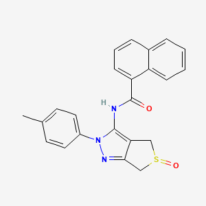 molecular formula C23H19N3O2S B2372114 N-(5-oxido-2-(p-tolyl)-4,6-dihydro-2H-thieno[3,4-c]pyrazol-3-yl)-1-naphthamide CAS No. 1020246-18-7