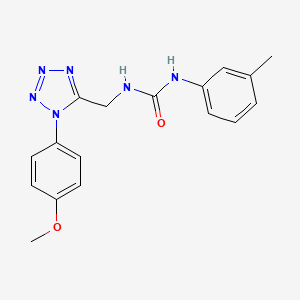 molecular formula C17H18N6O2 B2372121 1-((1-(4-methoxyphenyl)-1H-tetrazol-5-yl)methyl)-3-(m-tolyl)urea CAS No. 951482-78-3