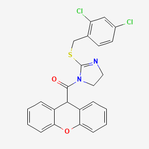 molecular formula C24H18Cl2N2O2S B2372156 [2-[(2,4-dichlorophenyl)methylsulfanyl]-4,5-dihydroimidazol-1-yl]-(9H-xanthen-9-yl)methanone CAS No. 919867-26-8