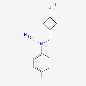 molecular formula C12H13FN2O B2372180 (1s,3s)-3-{[Cyano(4-fluorophenyl)amino]methyl}cyclobutan-1-ol CAS No. 2093471-68-0