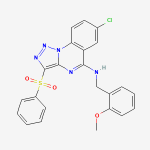 B2372183 7-chloro-N-(2-methoxybenzyl)-3-(phenylsulfonyl)[1,2,3]triazolo[1,5-a]quinazolin-5-amine CAS No. 904579-93-7