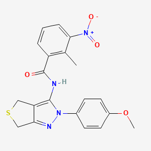 molecular formula C20H18N4O4S B2372184 N-(2-(4-甲氧基苯基)-4,6-二氢-2H-噻吩并[3,4-c]吡唑-3-基)-2-甲基-3-硝基苯甲酰胺 CAS No. 391866-50-5