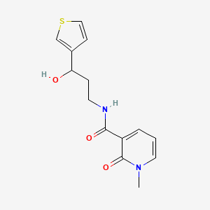 molecular formula C14H16N2O3S B2372187 N-(3-羟基-3-(噻吩-3-基)丙基)-1-甲基-2-氧代-1,2-二氢吡啶-3-甲酰胺 CAS No. 2034548-83-7