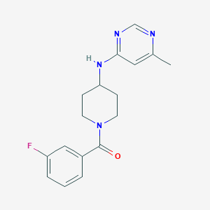 molecular formula C17H19FN4O B2372221 (3-Fluorophenyl)-[4-[(6-methylpyrimidin-4-yl)amino]piperidin-1-yl]methanone CAS No. 2415530-80-0