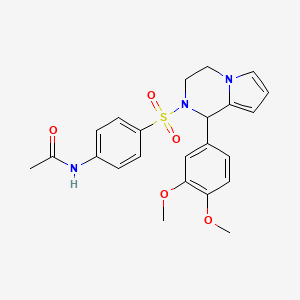 molecular formula C23H25N3O5S B2372232 N-(4-((1-(3,4-dimethoxyphenyl)-3,4-dihydropyrrolo[1,2-a]pyrazin-2(1H)-yl)sulfonyl)phenyl)acetamide CAS No. 900011-65-6