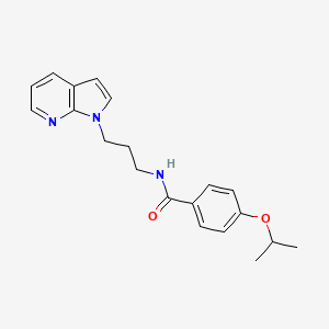 molecular formula C20H23N3O2 B2372277 N-(3-(1H-pyrrolo[2,3-b]pyridin-1-yl)propyl)-4-isopropoxybenzamide CAS No. 1798511-13-3