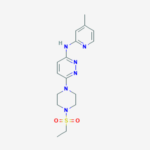 molecular formula C16H22N6O2S B2372285 6-(4-(ethylsulfonyl)piperazin-1-yl)-N-(4-methylpyridin-2-yl)pyridazin-3-amine CAS No. 1021109-45-4