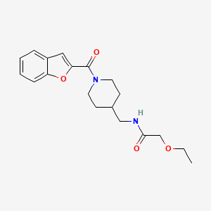 molecular formula C19H24N2O4 B2372308 N-((1-(苯并呋喃-2-羰基)哌啶-4-基)甲基)-2-乙氧基乙酰胺 CAS No. 1234791-34-4
