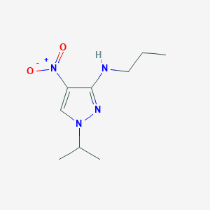 molecular formula C9H16N4O2 B2372324 4-Nitro-1-propan-2-yl-N-propylpyrazol-3-amine CAS No. 1429419-15-7