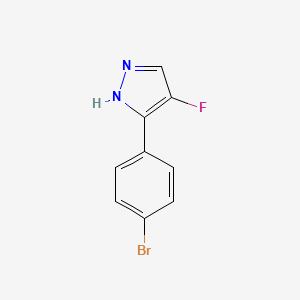 molecular formula C9H6BrFN2 B2372355 3-(4-Bromophenyl)-4-fluoro-1H-pyrazole CAS No. 2219379-88-9