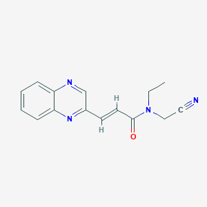 (E)-N-(Cyanomethyl)-N-ethyl-3-quinoxalin-2-ylprop-2-enamide