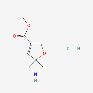 molecular formula C8H12ClNO3 B2372372 Methyl 5-oxa-2-azaspiro[3.4]oct-7-ene-7-carboxylate;hydrochloride CAS No. 2248356-10-5
