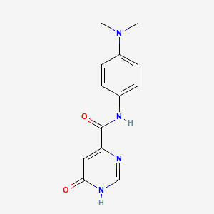 molecular formula C13H14N4O2 B2372376 N-(4-(二甲氨基)苯基)-6-羟基嘧啶-4-甲酰胺 CAS No. 2034447-43-1