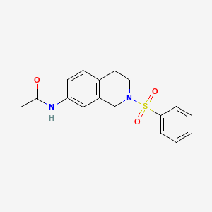 N-(2-(phenylsulfonyl)-1,2,3,4-tetrahydroisoquinolin-7-yl)acetamide