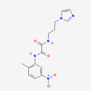 molecular formula C15H17N5O4 B2372382 N1-(3-(1H-imidazol-1-yl)propyl)-N2-(2-methyl-5-nitrophenyl)oxalamide CAS No. 899978-78-0