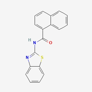 molecular formula C18H12N2OS B2372390 N-(1,3-Benzothiazol-2-YL)-1-naphthamide CAS No. 361183-58-6