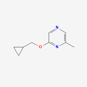 molecular formula C9H12N2O B2372404 2-(Cyclopropylmethoxy)-6-methylpyrazine CAS No. 2197876-55-2