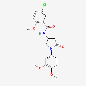 molecular formula C20H21ClN2O5 B2372414 5-chloro-N-(1-(3,4-dimethoxyphenyl)-5-oxopyrrolidin-3-yl)-2-methoxybenzamide CAS No. 900996-86-3