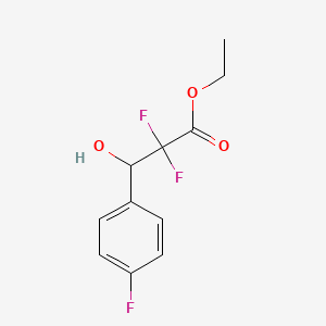 molecular formula C11H11F3O3 B2372420 Ethyl 2,2-difluoro-3-(4-fluorophenyl)-3-hydroxypropanoate CAS No. 321856-40-0