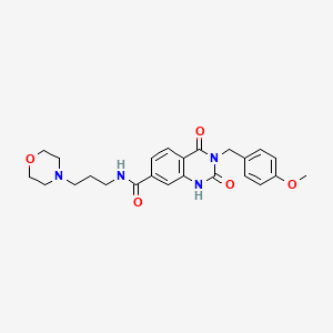3-(4-methoxybenzyl)-N-(3-morpholinopropyl)-2,4-dioxo-1,2,3,4-tetrahydro-7-quinazolinecarboxamide