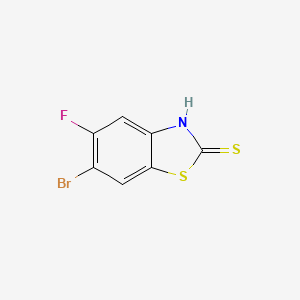 molecular formula C7H3BrFNS2 B2372433 6-Bromo-5-fluoro-3H-1,3-benzothiazole-2-thione CAS No. 2225141-73-9