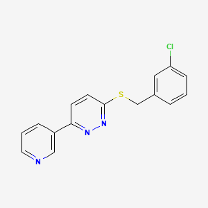 molecular formula C16H12ClN3S B2372445 3-((3-氯苄基)硫)-6-(吡啶-3-基)哒嗪 CAS No. 896058-36-9