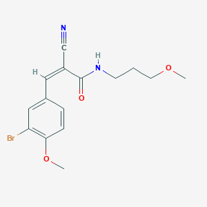 (Z)-3-(3-Bromo-4-methoxyphenyl)-2-cyano-N-(3-methoxypropyl)prop-2-enamide