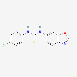 molecular formula C14H10ClN3OS B2372464 N-(1,3-benzoxazol-6-yl)-N'-(4-chlorophenyl)thiourea CAS No. 860785-10-0
