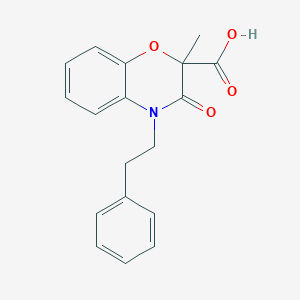 molecular formula C18H17NO4 B2372472 2-甲基-3-氧代-4-(2-苯乙基)-3,4-二氢-2H-1,4-苯并恶嗪-2-羧酸 CAS No. 1708371-49-6