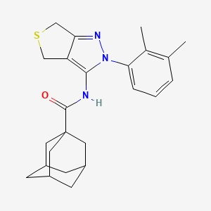 molecular formula C24H29N3OS B2372509 N-[2-(2,3-dimethylphenyl)-4,6-dihydrothieno[3,4-c]pyrazol-3-yl]adamantane-1-carboxamide CAS No. 450343-80-3