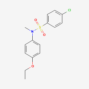molecular formula C15H16ClNO3S B2372523 4-氯-N-(4-乙氧基苯基)-N-甲基苯磺酰胺 CAS No. 14417-09-5