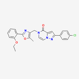 2-(4-chlorophenyl)-5-((2-(2-ethoxyphenyl)-5-methyloxazol-4-yl)methyl)pyrazolo[1,5-a]pyrazin-4(5H)-one